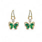 Emerald Flutter Zirconia Earrings