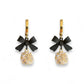 Midnight Sparkle Bow Earrings