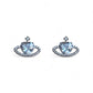 Heart-Centre Cubic Zirconia Orb Stud Earrings