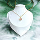 Pink Pendant Gold Rotating Necklace