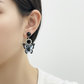 Black and Blue Butterfly earrings, ss925 plated