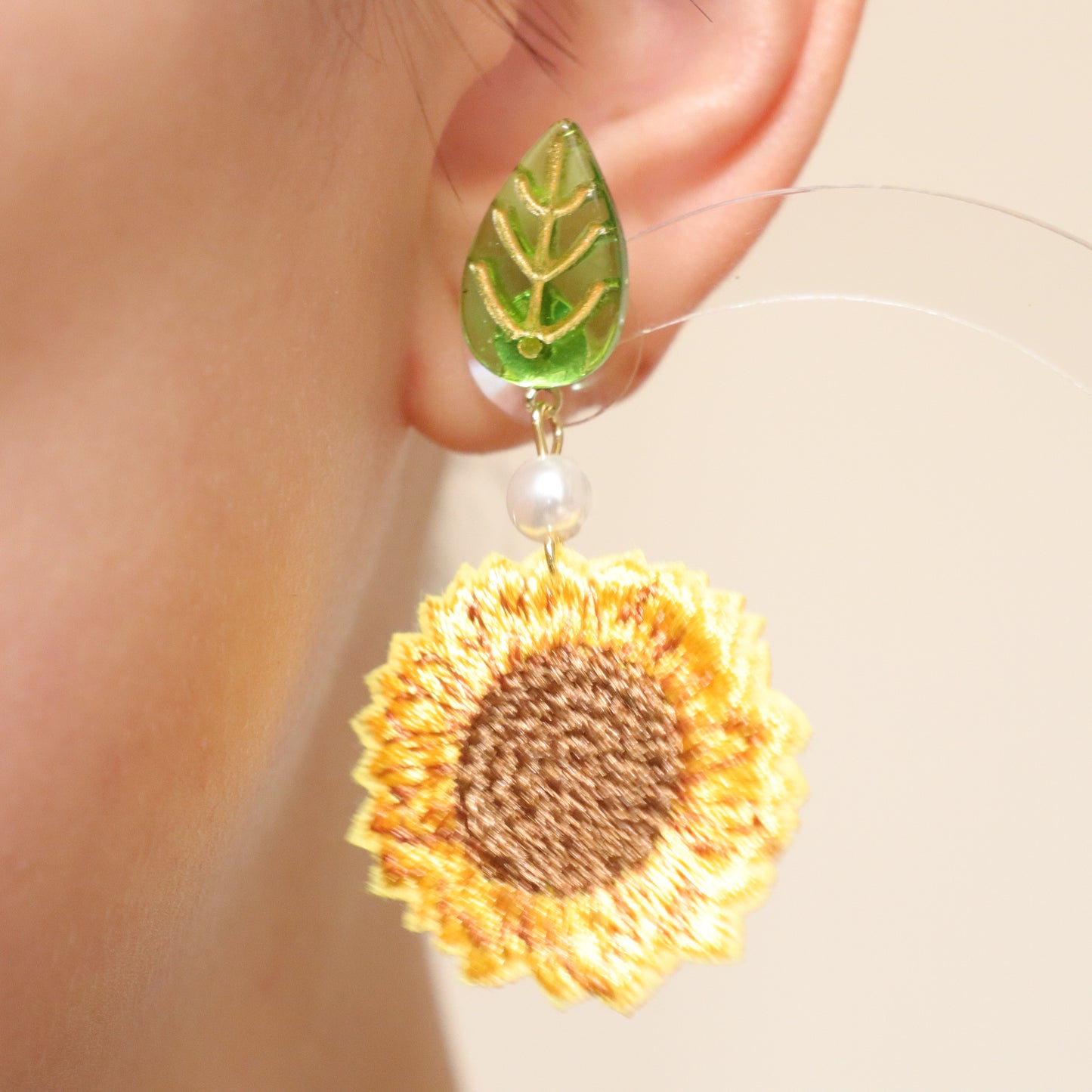 Sunflower earrings