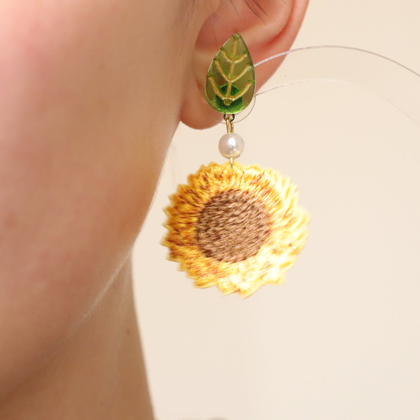 Sunflower earrings