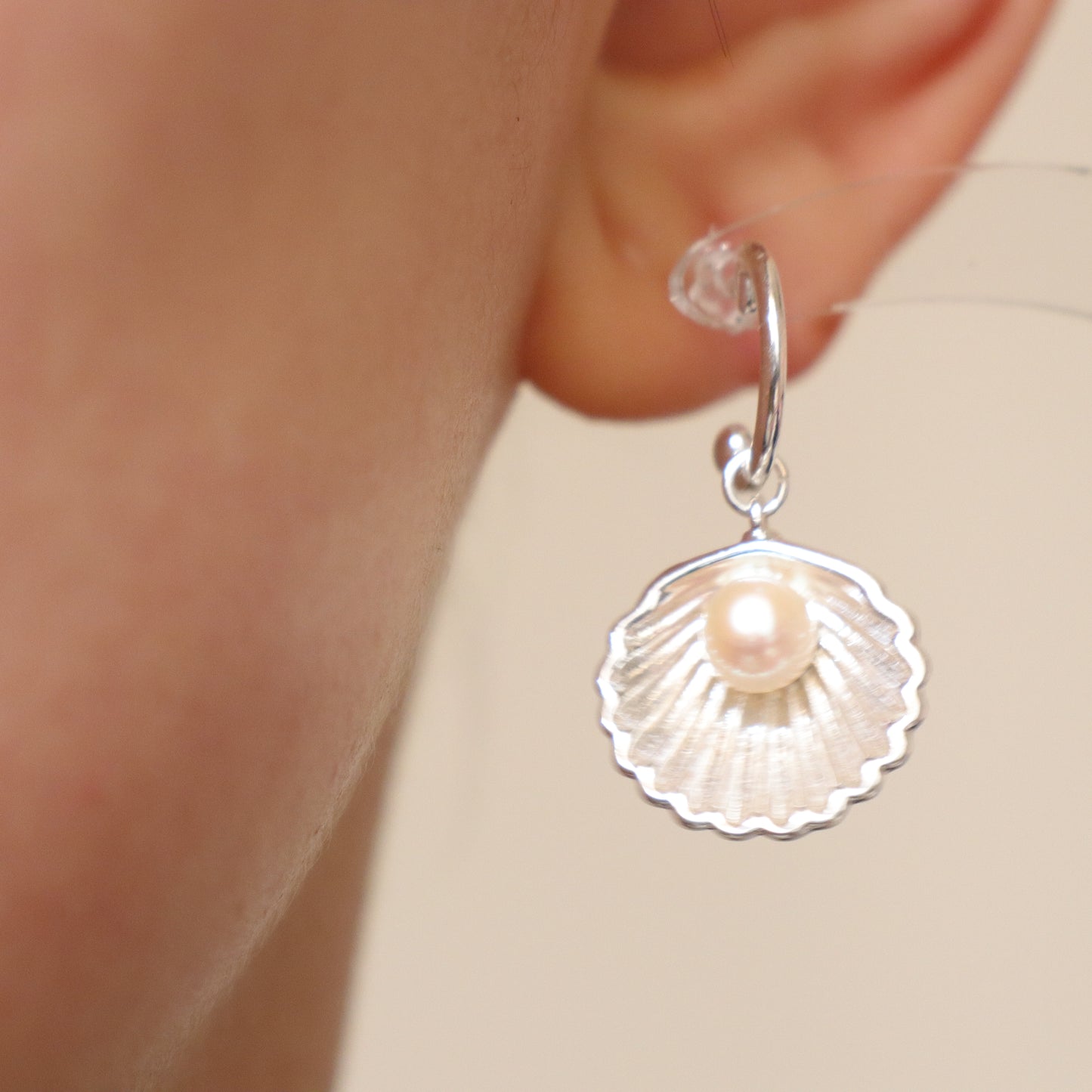 Silver Cultured Pearl & Shell Earrings