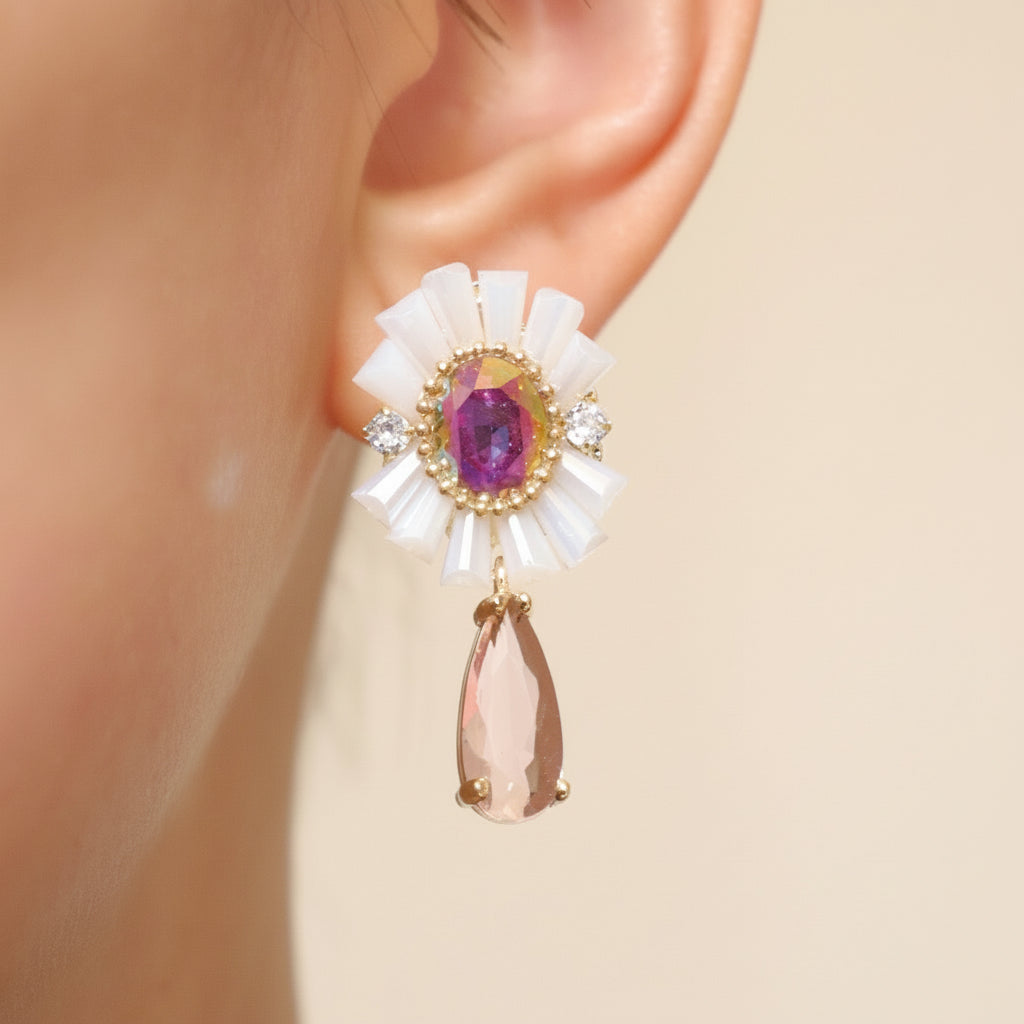 Medal of beauty earrings