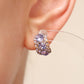 Purple Zirconia Gold Earrings