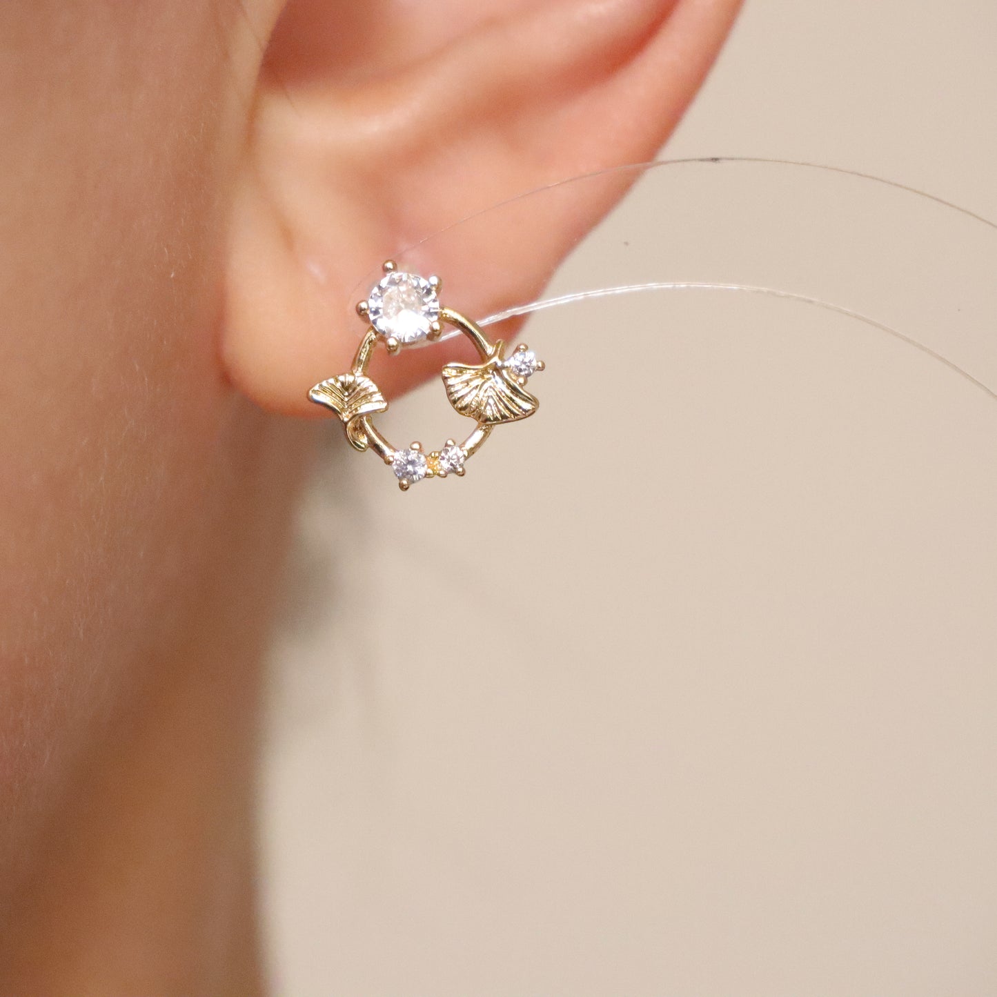 Ginkgo garland earrings