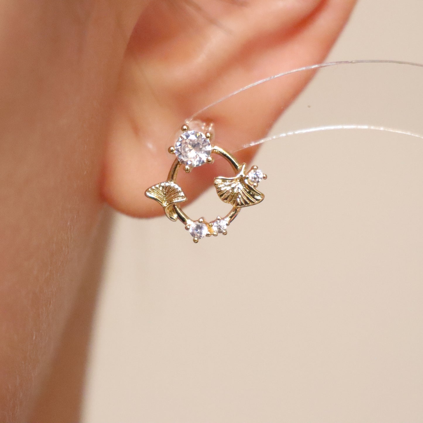 Ginkgo garland earrings