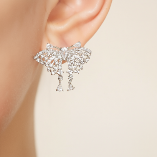 Zirconia Butterfly Earrings