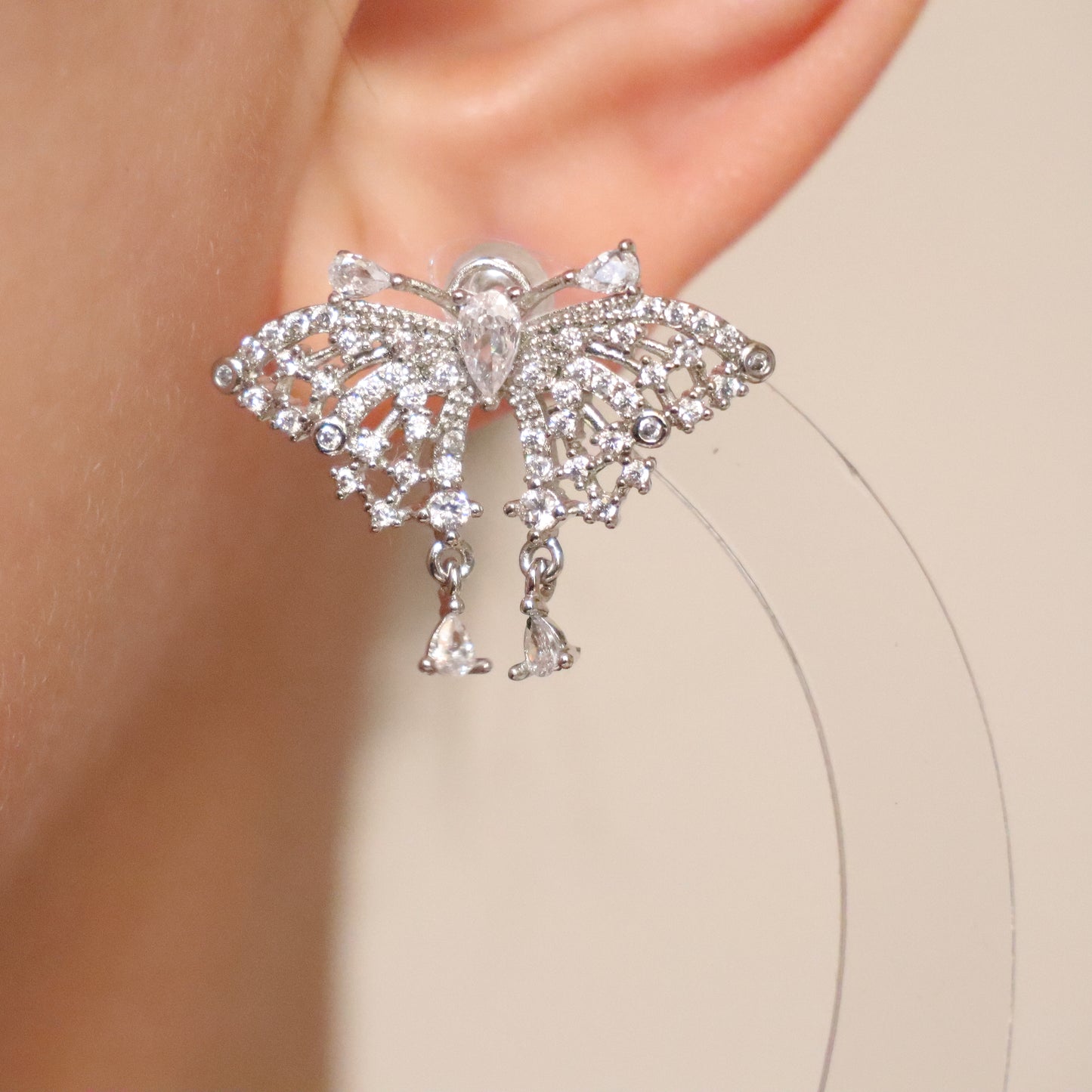 Zirconia Butterfly Earrings