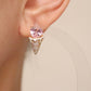 Pink Ice Cream Cone Zirconia Earrings