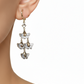 Feathered Zirconia Gold Earrings