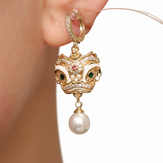 Auspicious Lion Earrings
