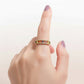 Gold Multi Gem Adjustable Ring