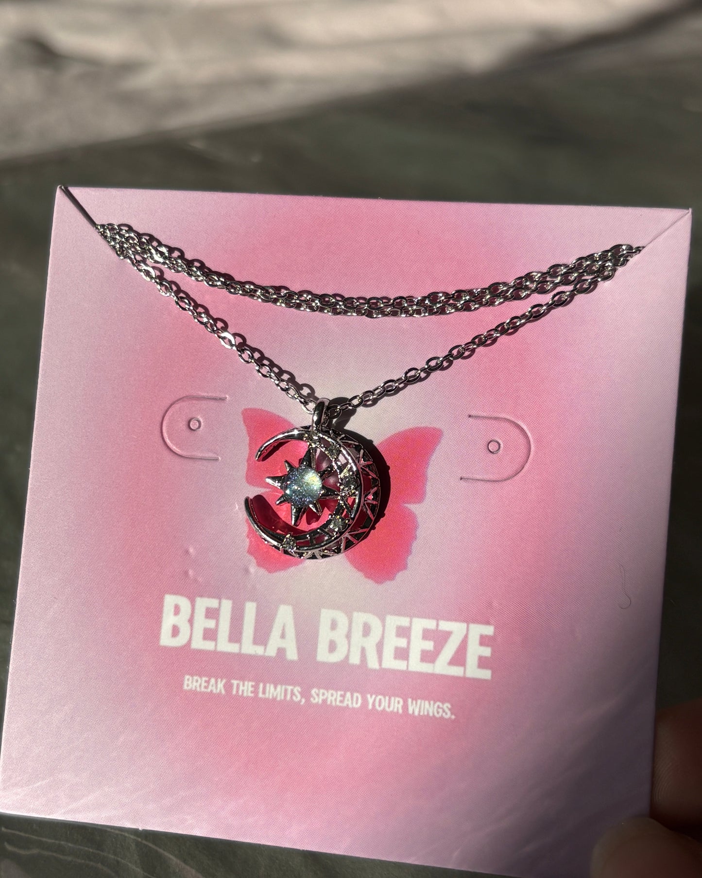 Silver Crescent Moon Necklace