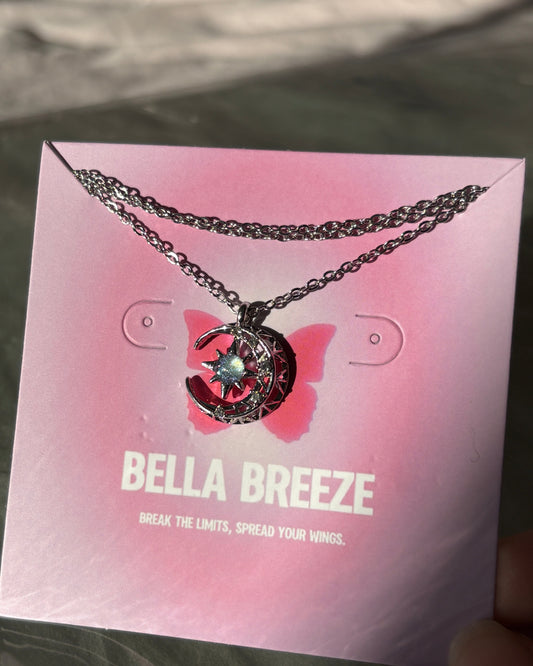 Silver Crescent Moon Necklace