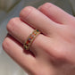Gold Multi Gem Adjustable Ring