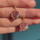 Mermaid Fish Scale Heart Earrings