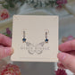 Dangling Blue Star Silver Earrings