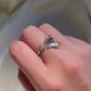 Silver Zirconia Flower and Butterfly Adjustable Ring