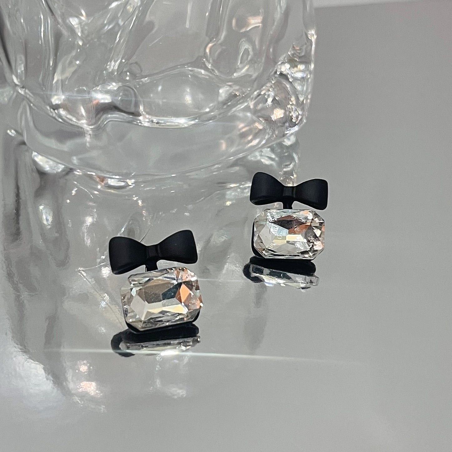 Nocturne’s Elegance Bow Earrings