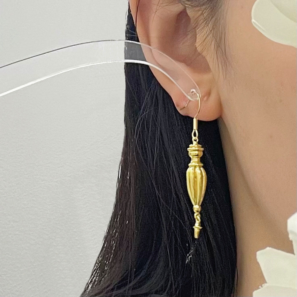 Gold Amphora Day-night Earrings