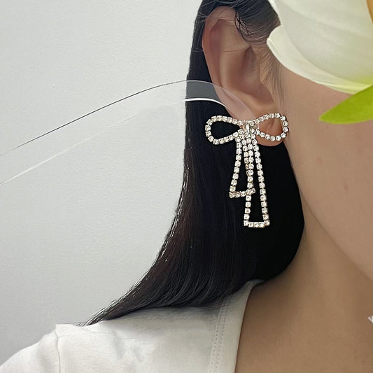 Zirconia Bow Earrings